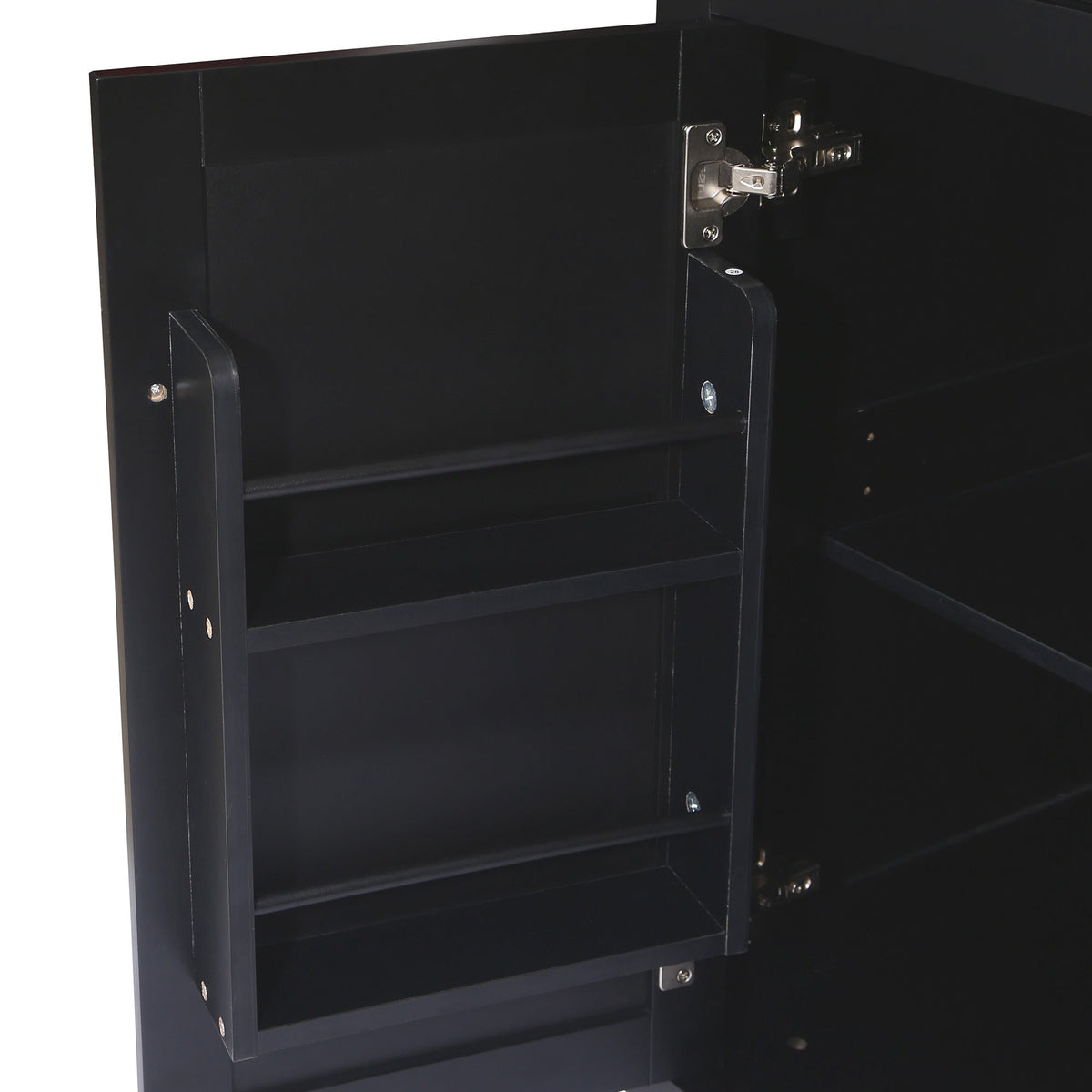 Kitchen Cart with Rubber Wood Drop-Leaf Countertop