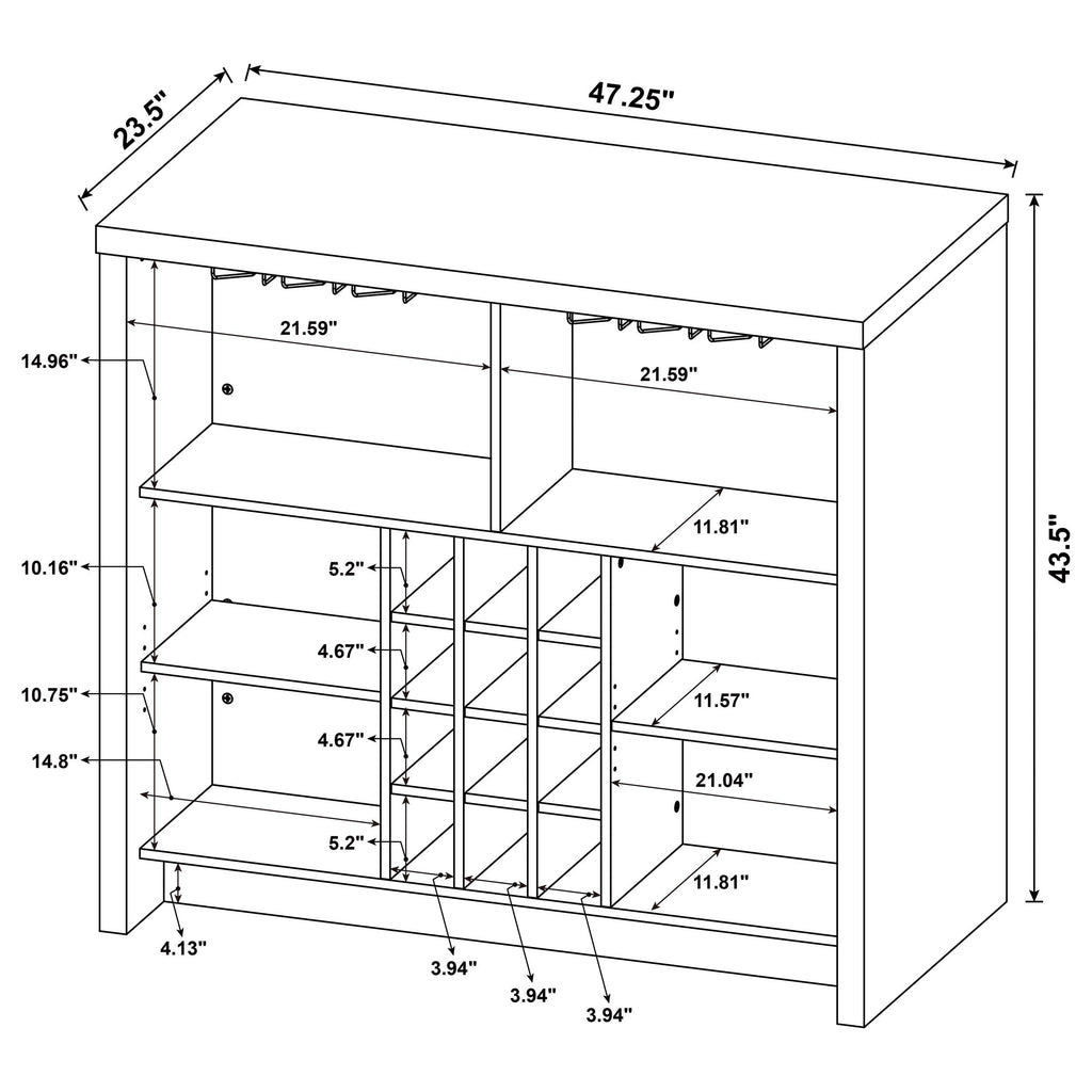 Irving Mango Engineered Wood Freestanding Home Bar