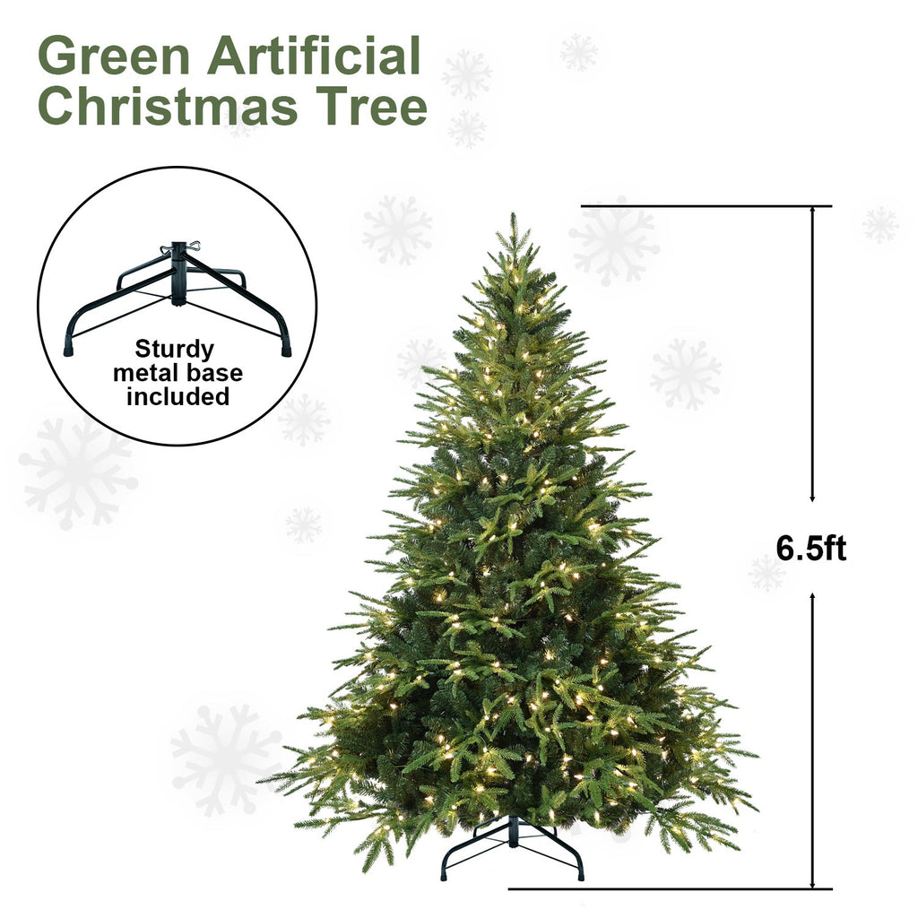 6.5ft Pre-Lit Artificial Christmas Tree