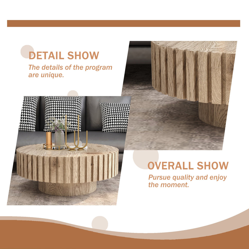 Modern Minimalist Circular Coffee Table 31.4''
