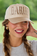 Darlin' Natural/Khaki Embroidered Trucker Hat