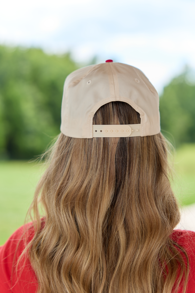 Darlin' Natural/Red Embroidered Trucker Hat