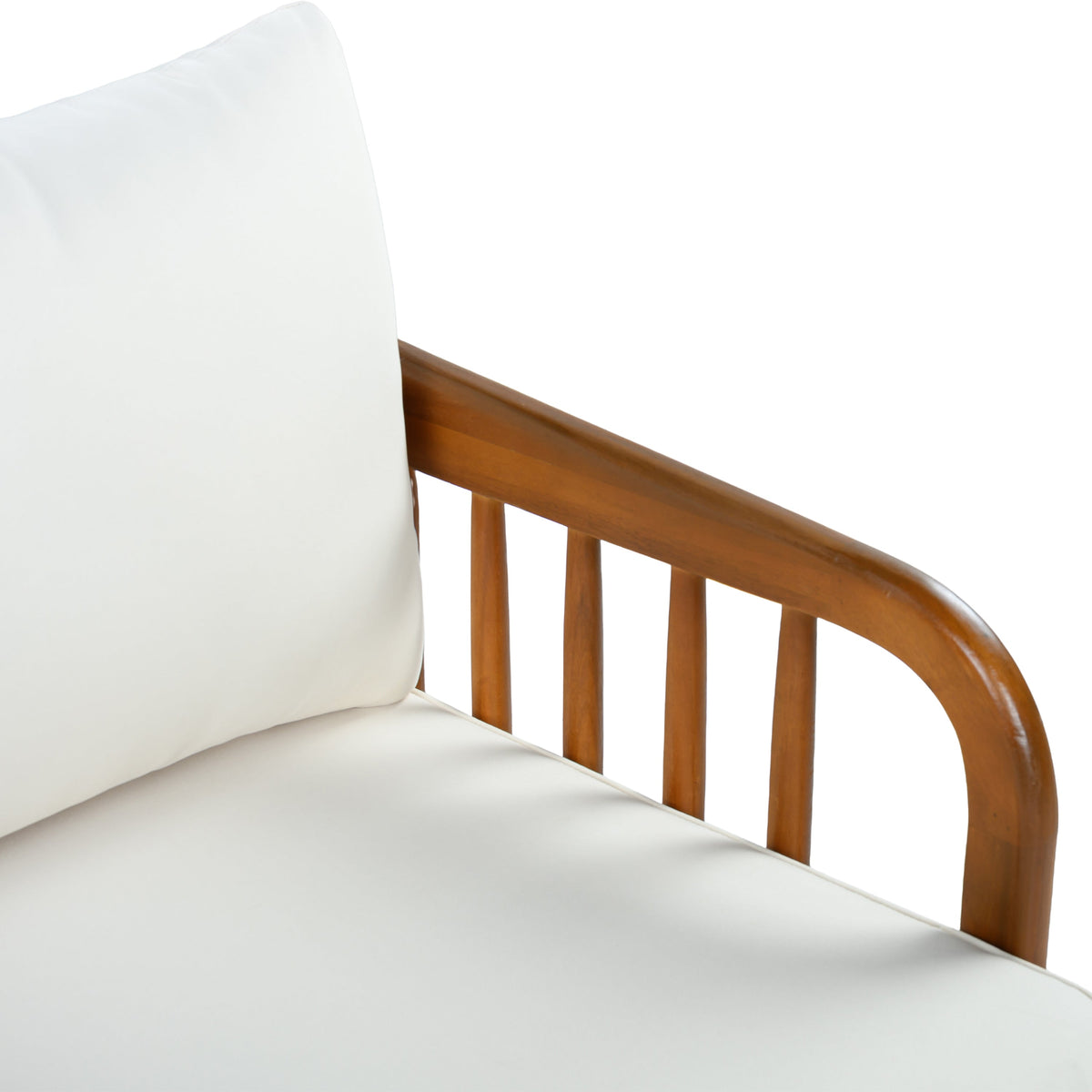 Acacia Wood Outdoor Patio Chair with Vertical Slatted Arms