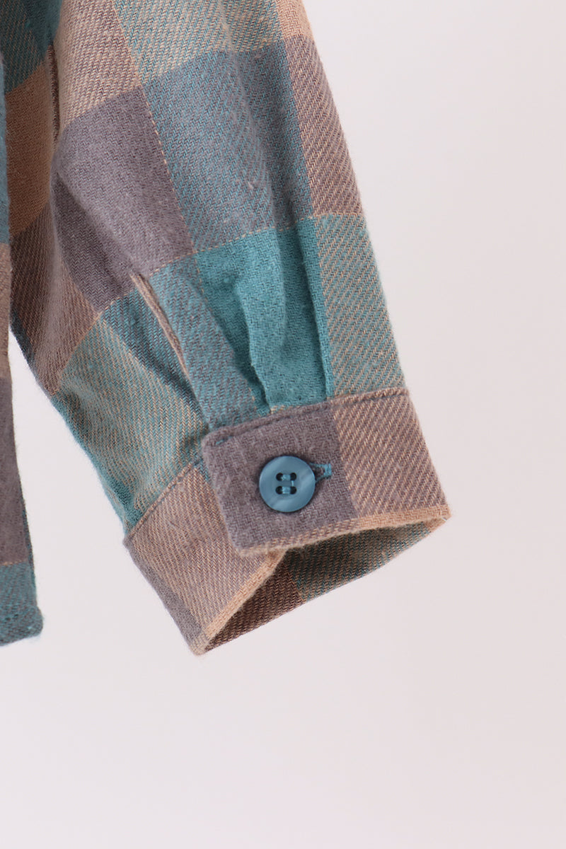 Teal Plaid Button Down Shirt