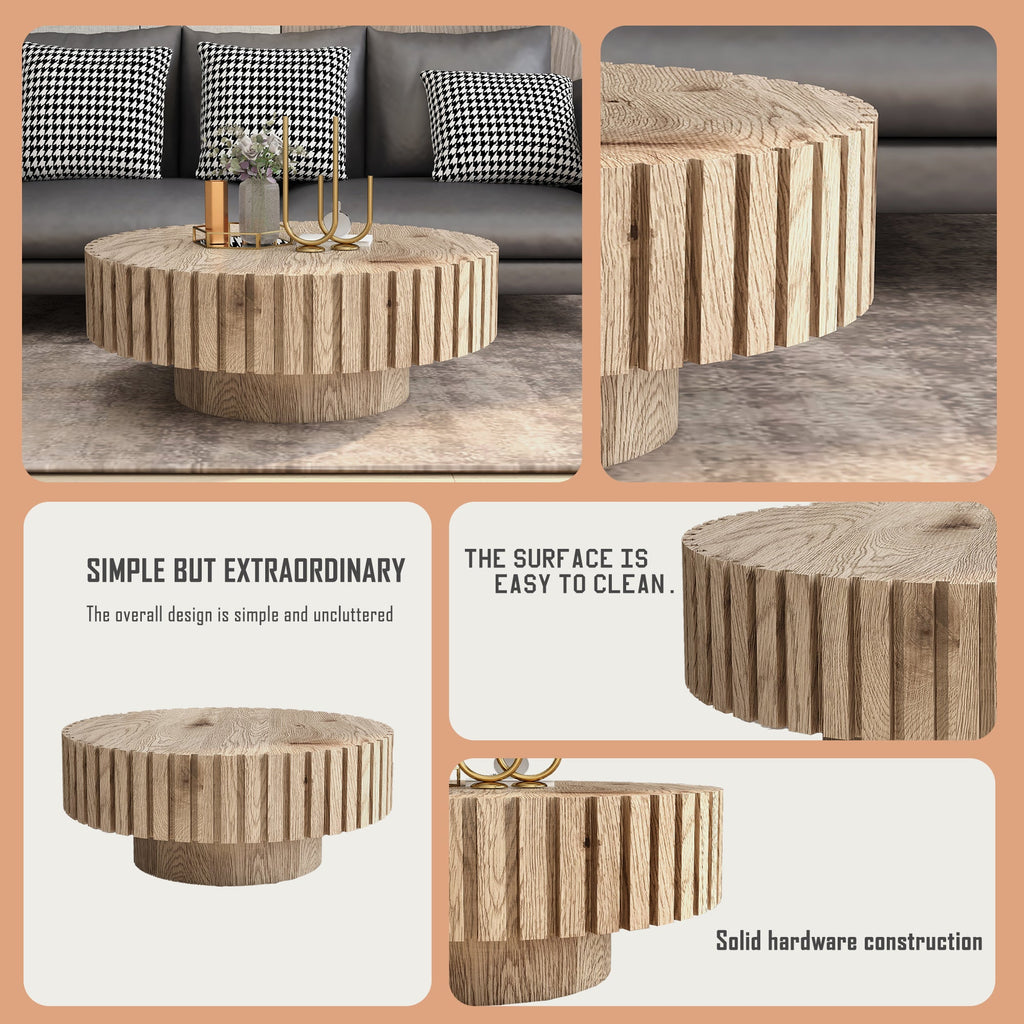 Modern Minimalist Circular Coffee Table 31.4''