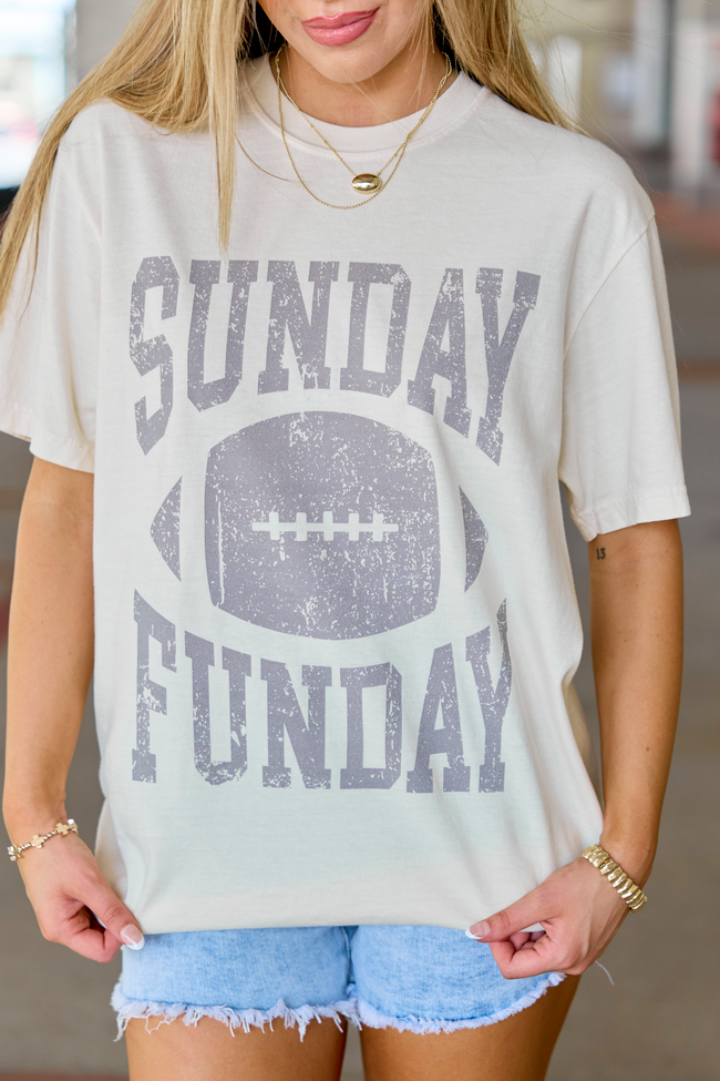 Sunday Funday Ivory Graphic Tee