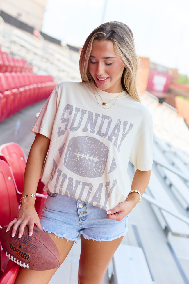 Sunday Funday Ivory Graphic Tee
