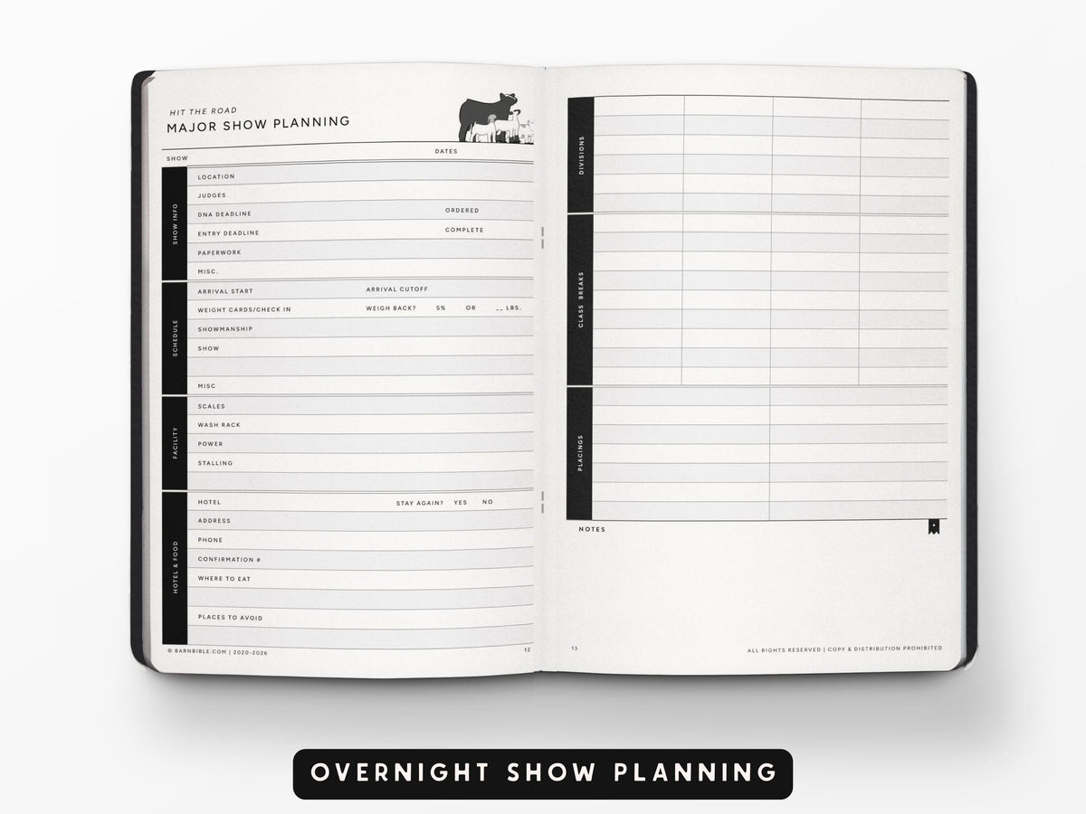 Mini Barn Bible™ Show Planner Edition