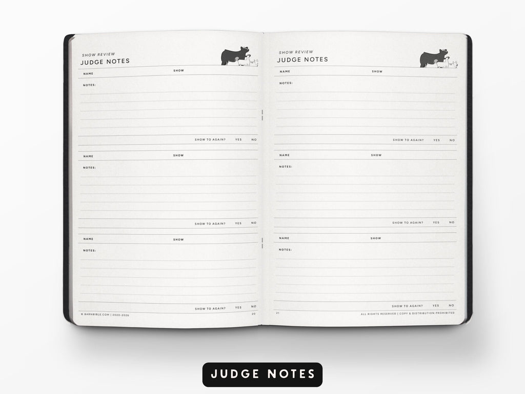 Mini Barn Bible™ Show Planner Edition