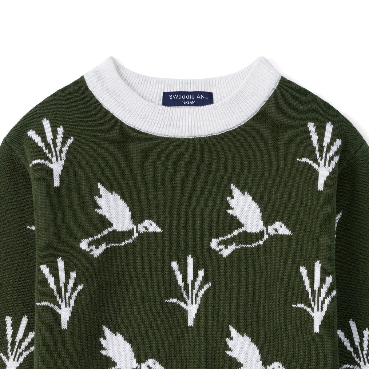 Mallard Duck Knit Long Sleeve Crewneck Sweater