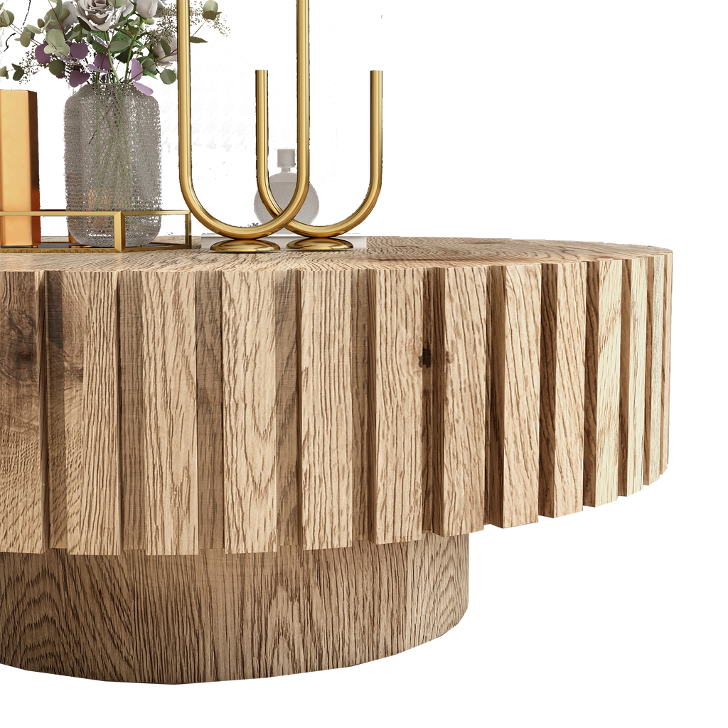 Modern Minimalist Circular Coffee Table 31.4''