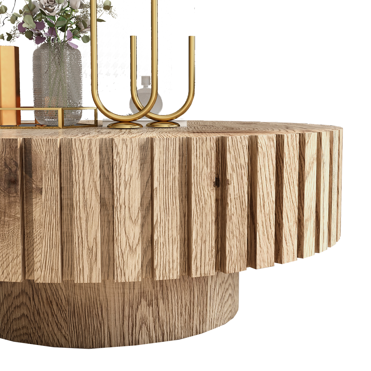 Modern Minimalist Circular Coffee Table 31.4''