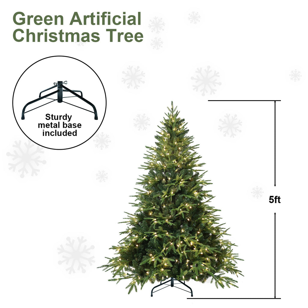 6.5ft Pre-Lit Artificial Christmas Tree