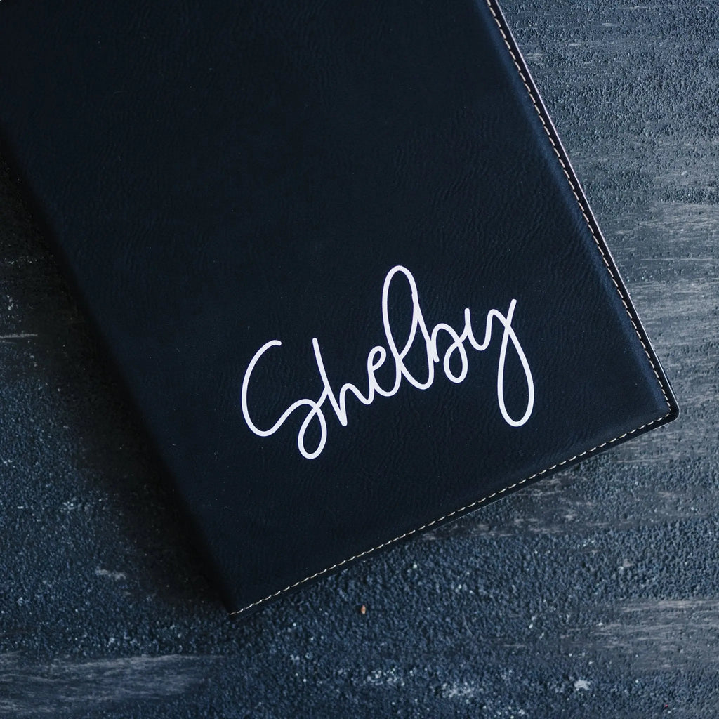 Personalized Notepad, Teacher Gift, Personalized Paper Holder, Portfolio Note Pad Holder